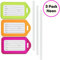 Mifflin - Étiquettes à bagages - Fluo, Lot de 3 - Étiquettes pour sac de voyage - Étiquettes pour valises