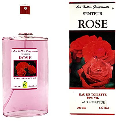 Rose - Eau de Toilette pour femme - Florale - Artisan Parfumeur en Côte d'Azur (200ml)