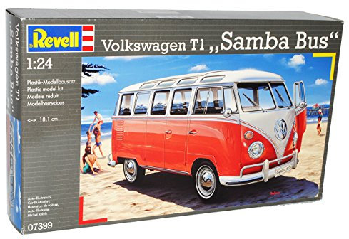 Volkwagen T1 T 1 Transporter Bus Samba Rot 07399 Bausatz Kit 1/24 Revell Modellauto Modell Auto