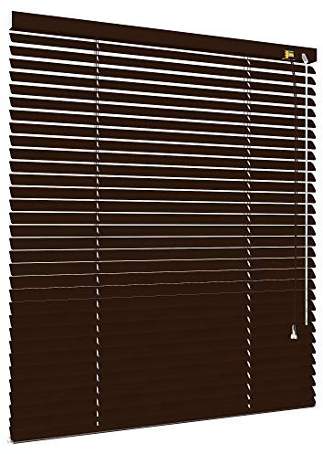 etusimo Alu Jalousie viele Größen und Farben Aluminium Lamellen Rollo Faltrollo Jalousette Wandmontage Deckenmontage Tür Fenster Sonnenschutz Sichtschutz Blendschutz Hitzeschutz (140 x 160 cm, Mocca)