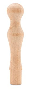Mug Hooks, 3-3/8 inch Unfinished Wood Pegs for Hanging, Hook Racks, and Crafts, Pack of 10 Decorative Wooden Wall Hooks, by Woodpeckers