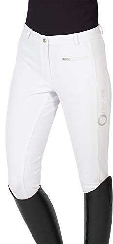 PFIFF 102235 Reithose Yasmin, Silikongrip Vollbesatz, Damenreithose, Weiß 46