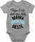 Baby Body Junge Mädchen - Mama ist die Beste I Mama Geschenk Muttertag - 6/12 Monate - Grau meliert - muttertagsbody babykleidung jungen mama's muddi mom bodys muttertagsstrampler strampler mum