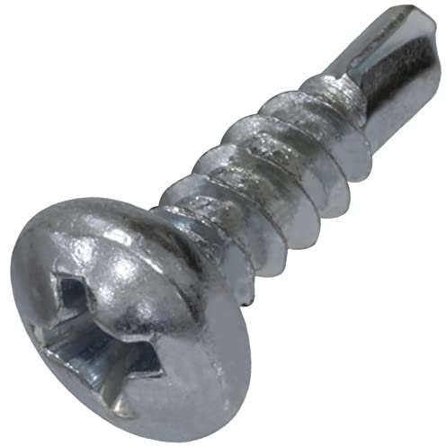 AERZETIX - C44711 - Satz von 100 Blechschrauben selbstbohrende - mit zylindrisch linsenkopf - Ø3.9x13mm - DIN 7504 N - aus verzinktem stahl - mit fußabdruck PH kreuzschlitz - farbe : silber