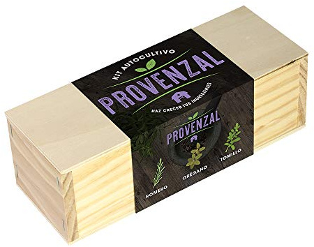Kit Autocultivo Provenzal | Cultiva Romero, Orégano y Tomillo en Casa | Aromáticas Mediterráneas Fáciles de Cultivar | Cocina Creativa y Regalo Original | Resetea