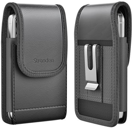 Stronden Holster for iPhone 13 Mini, 12 Mini (5.4), iPhone SE (2022,2020) Leather Holster Case with Belt Clip, Pouch with Magnetic Closure, w/Built in Card Holder (Fits Slim/Thin Case only)