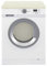 Brandsseller Funda para secadora y lavadora, 100% algodón, aprox. 60 x 60 x 5 cm (aprox. 60 x 60 x 5 cm), color crema y blanco