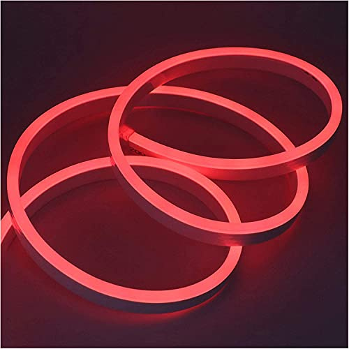 XUNATA 1m Neon LED Streifen Rot, 220V 2835 120leds/m IP65 Wasserdichte, Diffusion Flex LED Schlauch für Heim DIY Festival Dekoration