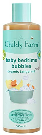 Childs Farm | Baby Bedtime Bubble Bath 500ml | Organic Tangerine | Gently Cleanses & Soothes | Suitable for Newborns with Dry, Sensitive & Eczema-prone Skin