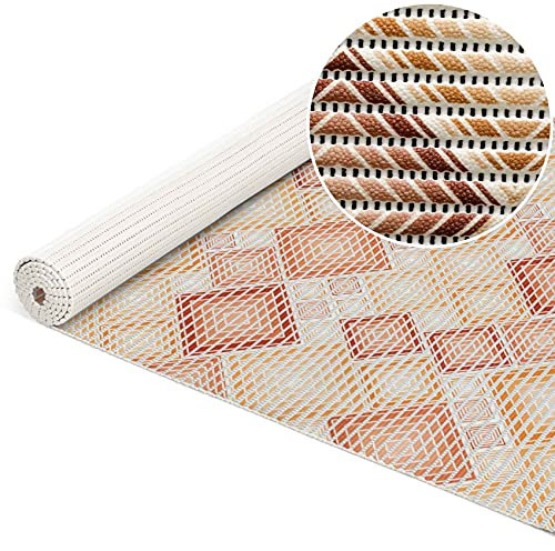 ANRO Weichschaummatte Badematte Badvorleger Duschvorleger Antirutsch Badläufer Patchwork Beigebraun 300x80cm