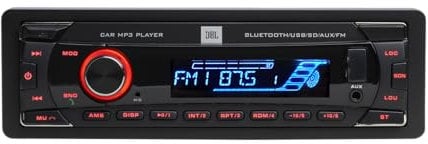 JBL Autoradio Bluetooth Celebrity 100 von Harman Kardon, 1 DIN 4 x 50W Mechless FM Car Radio mit Bluetooth Streaming und Freisprecheinrichtung für Auto mit Abnehmbares Display, USB, SD und AUX