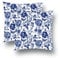 Blaue und weiße Porzellan-Kissenbezüge, 2er-Set, moderne Vintage-Chinoiserie, dekorative Kissenbezüge, weich, elegant, Samt, Couch-Kissenbezug für Bett, Wohnzimmer, Outdoor, Sofa, 40,6 x 40,6 cm