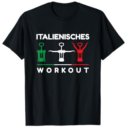 Entraînement italien vin rouge vin blanc tire-bouchon gym vin T-Shirt