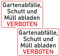 INDIGOS UG - Schilder - 300x200 mm - Schild 2 Stück - Gartenabfälle, Schutt und Müll abladen verboten - Aluverbundplatte - für Garage, Hotel, Parkplatz, Schule, Carport, Firma
