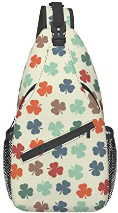 Clover Sling Bag, Brusttasche Daypack, Crossbody Sling Rucksack für Reisen, Sport, Laufen, Wandern