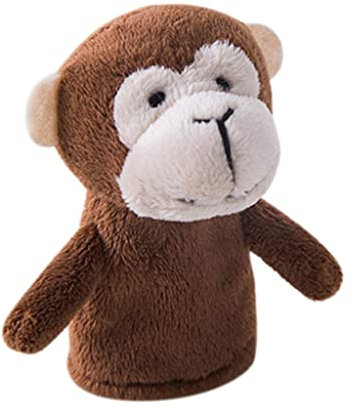 Bunte Cartoon Fingerpuppen Im Vorschulalter, Plüschtiere, Partygeschenke, Dunkelbrauner AFFE