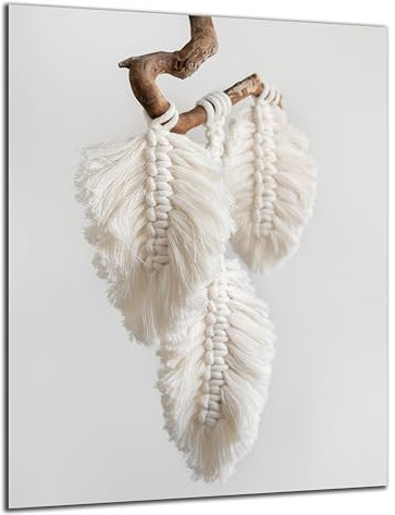 Munera Design - Bild 56x84 - Boho-Stil Ast Federn - Wand-Bilder Wohnzimmer