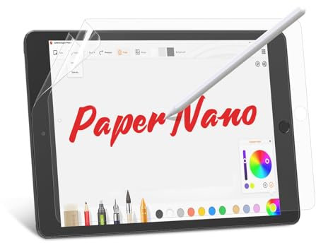 BERSEM 2 Stück Papier Schutzfolie Kompatibel mit iPad 9. / 8. / 7. Generation (10.2-Zoll, 2021/2020/2019 Modell) Mattes PET-Folie zum Zeichnen, Schreiben wie Papier, blasenfrei