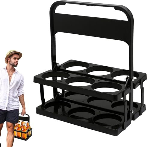 Drink Holder Carrier - Foldable 6-Milk Bottle Organizer Stand, Wine Cup Display | Bottle Stand for Restaurants