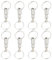 Shengxi Porte Clés Amovible Double 8 Pièces Porte-clés Détachables en Métal Porte-clés Fendus à Double Extrémité Couplage Organisateur de Clés pour Sac Sac à Main Voyage (Argent)
