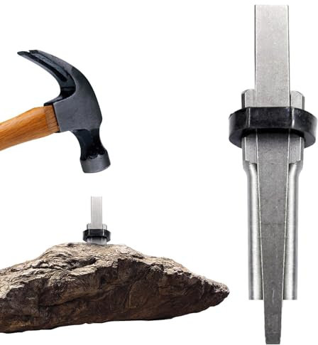 Cuñas para partir piedras - Cuña para piedras de alta resistencia, herramientas para partir piedras Granitos | Cortador de piedra con cabeza de diamante, cincel en, cuña para cantera, cantos