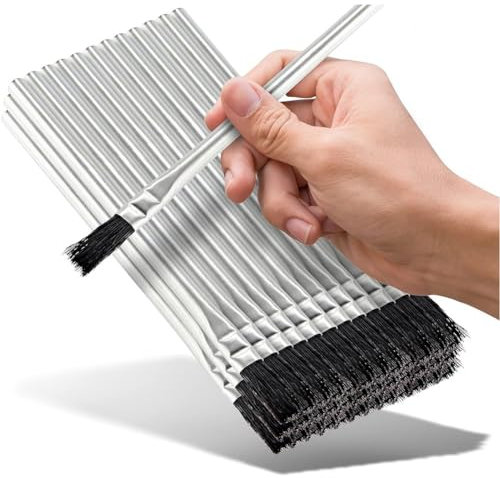 Persistence Lot de 48 pinceaux à acide en crin de cheval jetables pour le travail du bois, pinceaux époxy de 0,9 cm