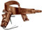 Yiustldd Retro-Leder-Pistolenholster für Gewehrläufe, Vintage-Steampunk-Hüftaccessoires, Halloween-Cosplay-Kostüm-Requisite,Braun