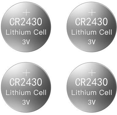 Rudiaoa 5Pieces 3V CR2430 Lithium Button Battery Coin Cell Button Watch Batteries For Toy Clock Remote Control Calculators