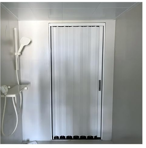 falttüren innentüren Falttüren mit Magnetverschluss, einziehbare Akkordeontür, schalldicht, unsichtbar, for Dusche, Schrank, Waschküche, Küche, wasserdichte Wärmedämmung((72inx80in)182.9x203.2cm)