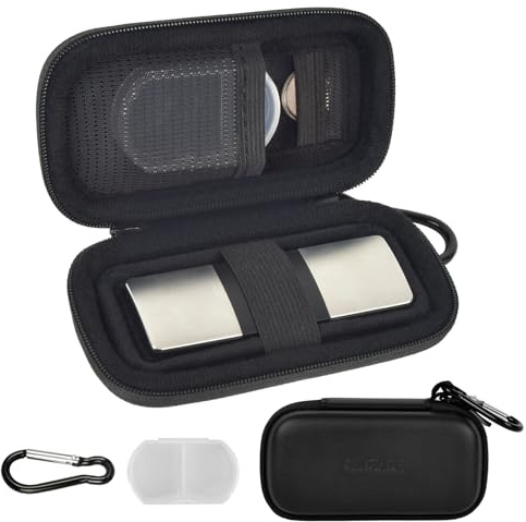 Herzmonitor Hülle Kompatibel mit Kardiamobile EKG Monitor/für Kardiamobile 6L/6L Max, Harte Reisebox für Alivecor Kardia Mobile 6L, Pillendose und Karabinerhaken im Lieferumfang enthalten