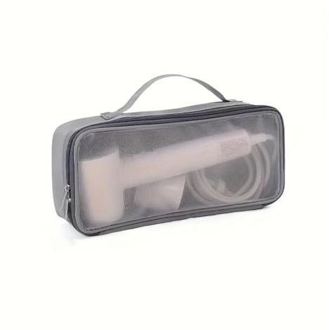 FJOADNVM Föhn Tasche Reiseetui for Haartrockner, Lockenstab und Glätteisen – tragbare Aufbewahrungstasche for Frauen, Föhn(Grey)