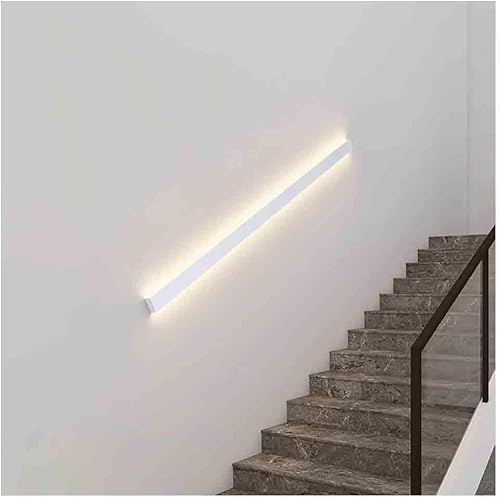 ININOSNP Schwebende Treppenhandläufe Treppengeländer mit Beleuchtung - Innentreppengeländer an der Wand Eingangshilfsgriffe(Bianco,150X6.5X3 cm)