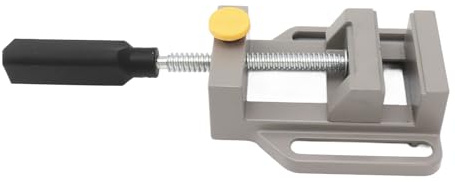 AKLOSIPY Kompakter Bohrschraubstock aus Aluminiumlegierung mit Schnellspanner für Holzbearbeitung, Heimwerkerprojekte und Schmuckherstellung