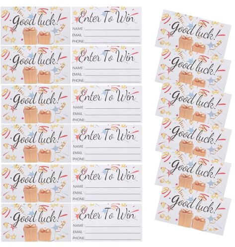 ELEOUTI 200 Billets de Tombola Vierges 8d en Papier avec Formulaire Pré-imprimé, Cartes de Participation Lisses pour Événements, Fêtes Foraines et Tirages Sort – Fournitures pour Jeux