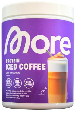 More Protein Iced Coffee Latte Macchiato Flavour Getränkepulver, (1 x 300g)