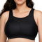 Glamorise Damen Hochleistungs Bustier Sport-BH, Schwarz,110G