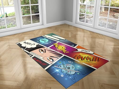 Oedim Teppich Comic PVC Verschiedene Maßnahmen | Teppichboden Erwachsene PVC | Boden vinilico für Erwachsene 95 x 200 cm