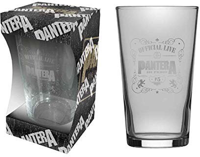 Pantera Pint Glass Officially Live 101 Proof Band Logo Official Boxed One Size