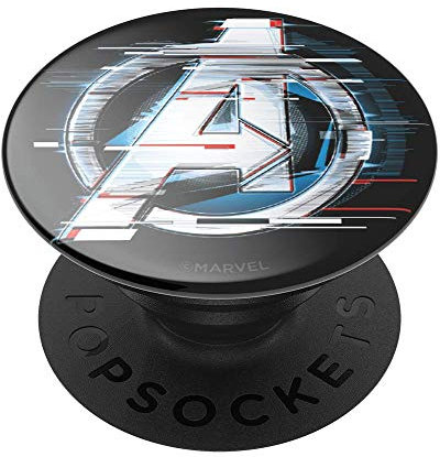 PopSockets PopGrip - Ausziehbarer Sockel und Griff für Smartphones und Tablets mit einem Austauschbarem Top - Shattered Avengers Logo Gloss