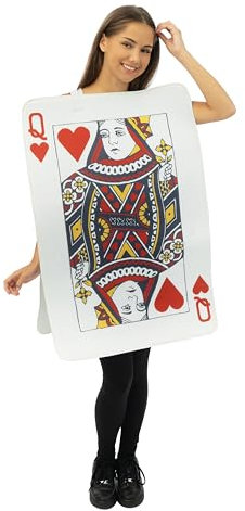 p'tit clown Costume Carte Roi de Cœur Adulte Taille Unique Taille Unique - Blanc
