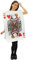 p'tit clown Costume Carte Roi de Cœur Adulte Taille Unique Taille Unique - Blanc
