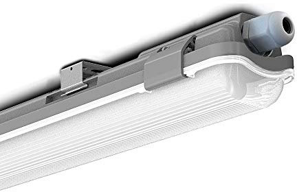 120 cm LED Wannenleuchte Feuchtraumleuchte Kellerleuchte Hallenleuchte inkl. 18w LED Röhre Kaltweiß IP65 für innen und Außen