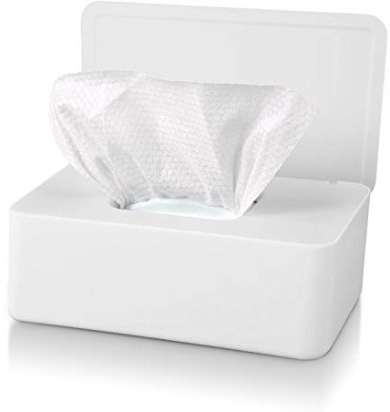 Porta Fazzoletti con Coperchio,Prova di Polvere Fazzoletti di Carta Scatola Rettangolare,Scatola Tovagliolo,Salviette Umidificate Dispenser per Bagno Ufficio Auto (bianca)