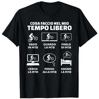 Mountain Bike MTB Bicicletta Divertente Maglietta