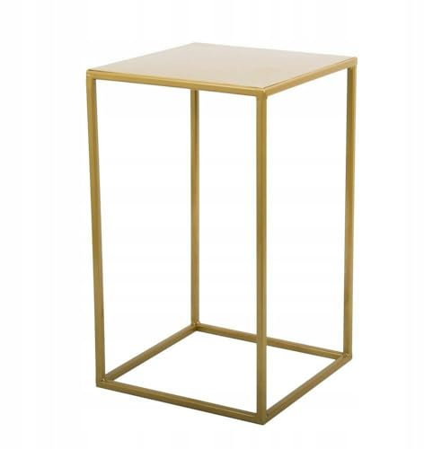 HowHomely Blumenständer Metall Gold 40 cm Hoch - Solider und Robuster Blumenhocker Metall - Pflanzenständer für die Dekoration in Wohnzimmer Schlafzimmer oder Büro