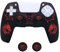 HLRAO White Glitter Protective Silicone Cover Skin, Glow in The Dark Silicone Skins für PS5/Slim/Pro Controller, 8 PCS Glitter Thumb Grips Caps und 2 Paw Grips Caps.