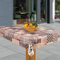 laro Wachstuch-Tischdecke Abwaschbar Garten-Tischdecke Wachstischdecke PVC Plastik-Tischdecken Eckig Meterware Wasserabweisend Abwischbar, Muster:Patchwork - braun, Größe:110x210