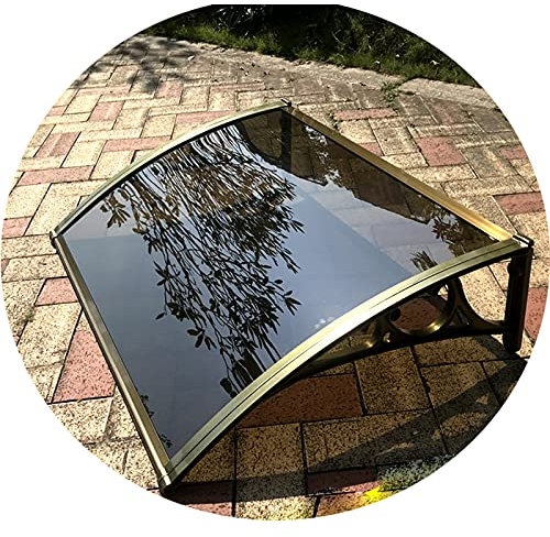 Überdachung für Die Haustür im Freien,Getönte Türüberdachung,Gartenterrasse-Veranda-Vordach,Gewölbte Fenstertürüberdachung,Fenster-Markisen-Türüberdachung,mit Halterung (60x120cm/24 x47)
