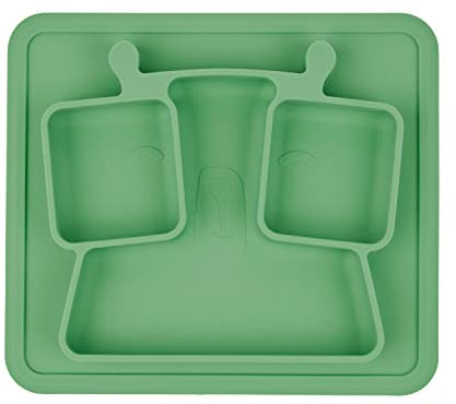 Badabulle Assiette à compartiments en silicone, 3 compartiments