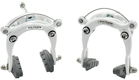 Dia-Compe DC750 Center Pull Caliper Brake Set (Front+Rear), White, DP2503